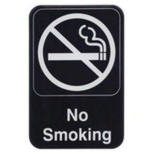 - SGN-601, 6x9-inch 'No Smoking' Black Information Sign