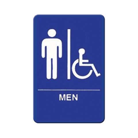 - SGN-652B, 6x9-inch 'Men' Blue Information Sign