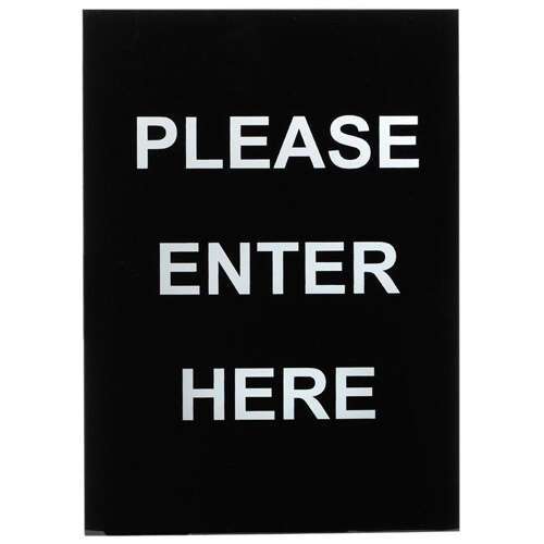 - SGN-801, 11.8x8.4-inch "Please Enter Here" Information Sign