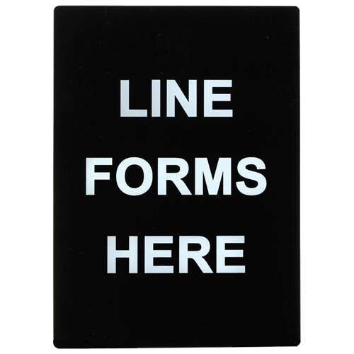 - SGN-803, 11.8x8.4-inch "Line Forms Here" Information Sign