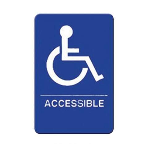 - SGNB-653B, 6x9-inch 'Accessible' Braille Information Sign