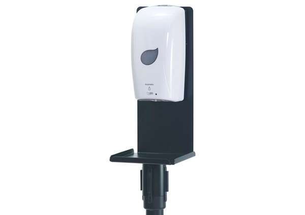 Winco SMSD-16K, Universal Sanitizer/Soap Dispenser Stanchion Mount (Discontinued)