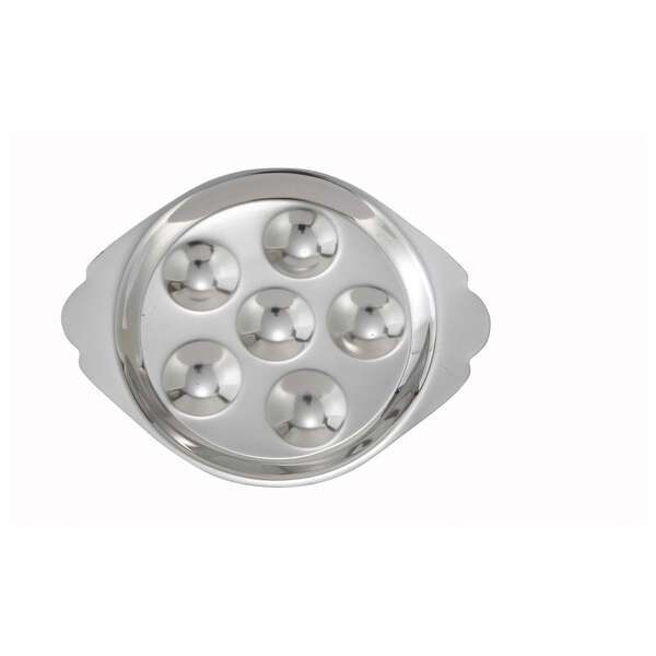 - SND-6, Stainless Steel Snail Dish with 6 Holes
