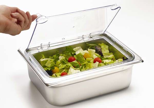 SP7200H, 1/2 Size Clear Hinged Polycarbonate Food Pan Cover for SP7202/7204/7206/7208
