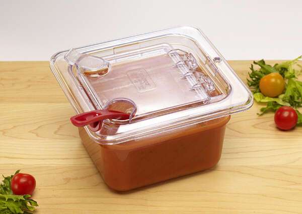 SP7600H, 1/6 Size Clear Hinged Polycarbonate Food Pan Cover for SP7602/7604/7606