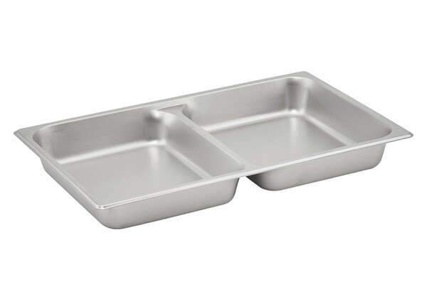 - SPFD2, 2.5-Inch Deep, Full-Size Stainless Steel Divided Steam Table Pan, NSF