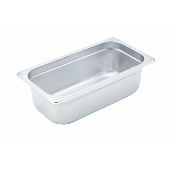 Winco SPJH-304, 4-Inch Deep One-Third Size Anti-Jamming Steam Table Pan