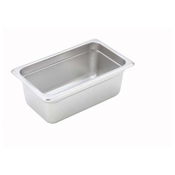 Winco SPJH-404, 4-Inch Deep Quarter Size Anti-Jamming Steam Table Pan, NSF