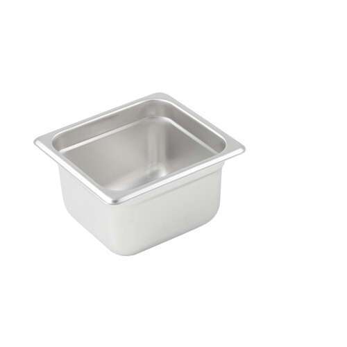 - SPJL-604, 4-Inch Deep, One-Sixth Size Anti-Jamming Steam Table Pan, 25 Gauge, NSF