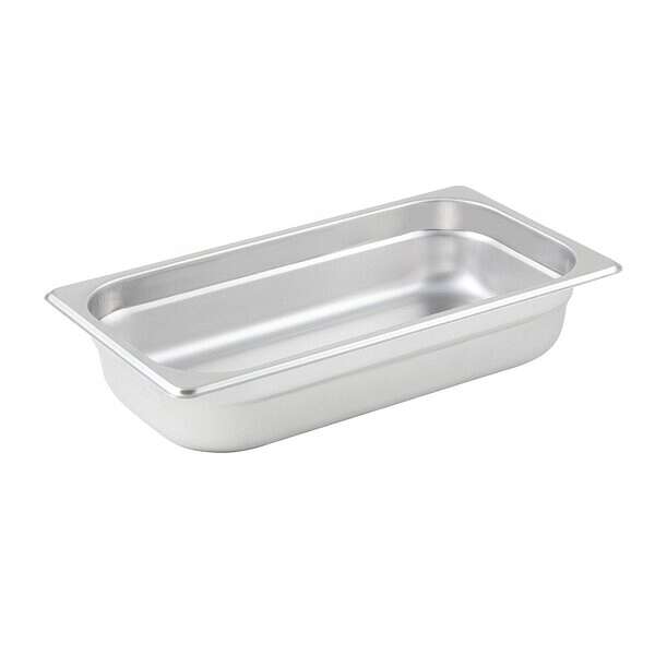 Winco SPJP-302, 2.5-Inch Deep One-Third Size Anti-Jamming Steam Table Pan, NSF