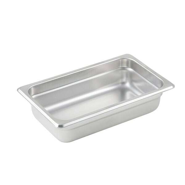 Winco SPJP-402, 2.5-Inch Deep Quarter Size Anti-Jamming Steam Table Pan, NSF