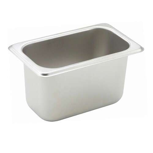 Winco SPN4, 4-Inch Deep One-Ninth Size Steam Table Pan, NSF
