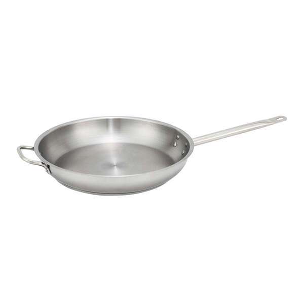 - SSFP-12, 2-Inch High 12.6-Inch Diameter Stainless Steel Fry Pan, NSF