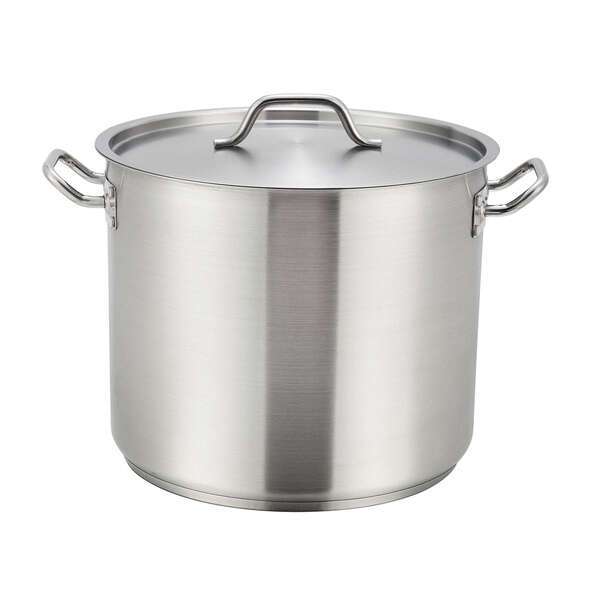 - SST-12, 12-Quart 7.125-Inch High 11-Inch Diameter Stainless Steel Stock Pot with Cover, NSF