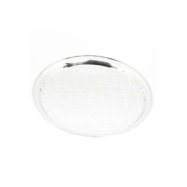 STRS-16, 16-Inch Round Swirl Service Tray, Stainless Steel