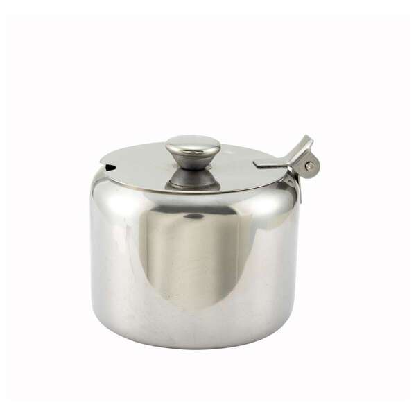 - T-710, 10-Ounce Sugar Bowl Can with Cover, Stainless Steel