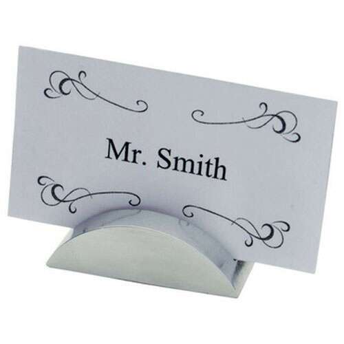 Winco TCD-2, Cast Aluminum Table Sign Holder with Half Circle Base, 2-Piece Pack (Discontinued)