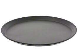 - TFG-14K, 14-Inch Round Non-Slip Fiberglass Tray, Black