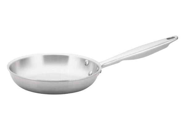 - TGFP-7, 7-Inch Dia Tri-Ply Stainless Steel Fry Pan w/o Lid, Natural Finish, NSF