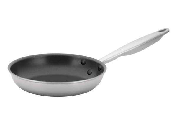 - TGFP-7NS, 7-Inch Dia Tri-Ply Stainless Steel Fry Pan w/o Lid, Non Stick, NSF