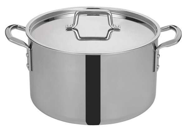 - TGSP-16, 16-Quart Tri-Ply Stainless Steel Stock Pot w/Lid, NSF