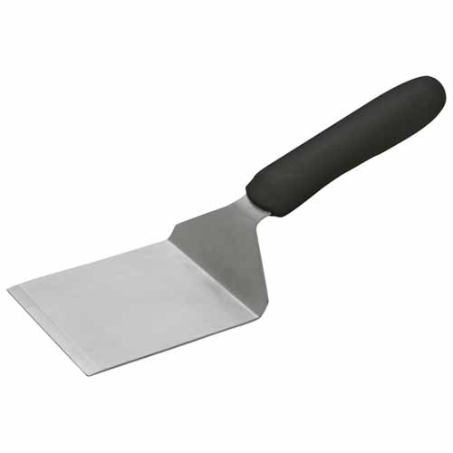 - TKP-41, Offset Steak and Burger Turner with 4.13x3.75-Inch Blade and Black Polypropylene Handle, NSF