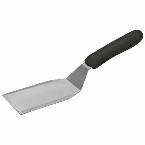 - TKP-61, Offset Hamburger Turner with 5.13x2.88-Inch Blade and Black Polypropylene Handle, NSF