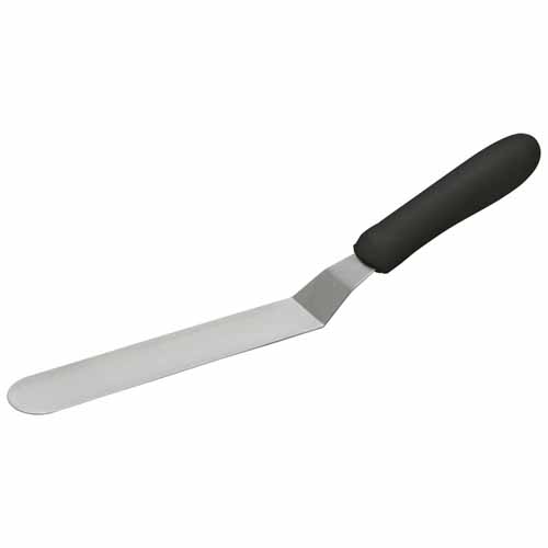 - TKPO-7, Offset Spatula with 6.5x1.3-Inch Blade and Black Polypropylene Handle, NSF