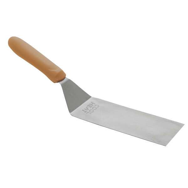 - TNH-64, Square Edge Turner with Orange Nylon Handle and 6.25x3-Inch Blade