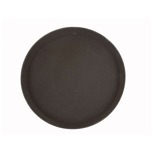 - TRH-14, 14-Inch Easy Hold Round Tray, Brown
