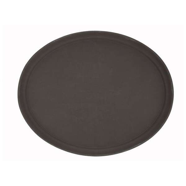 - TRH-2722, 22x27-Inch Oval Tray, Brown