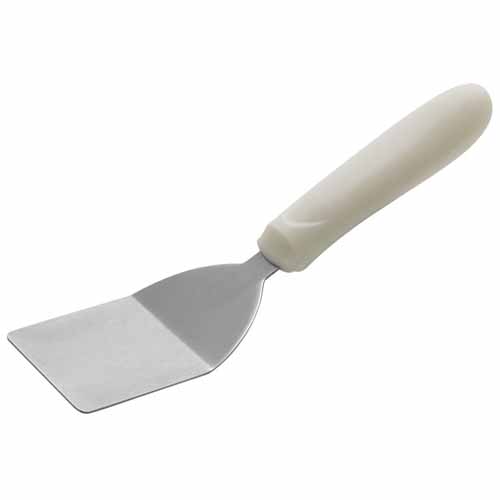 - TWP-30, Offset Mini Turner with 2x2.25-Inch Blade and White Polypropylene Handle, NSF