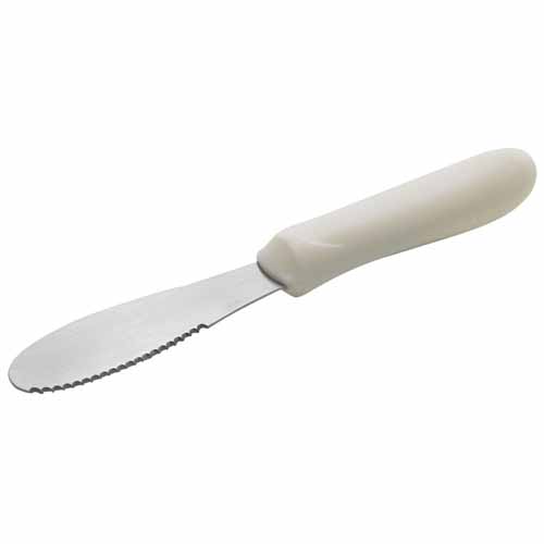 - TWP-31, Sandwich Spreader with 3.63x1.25-Inch Blade and White Polypropylene Handle, NSF