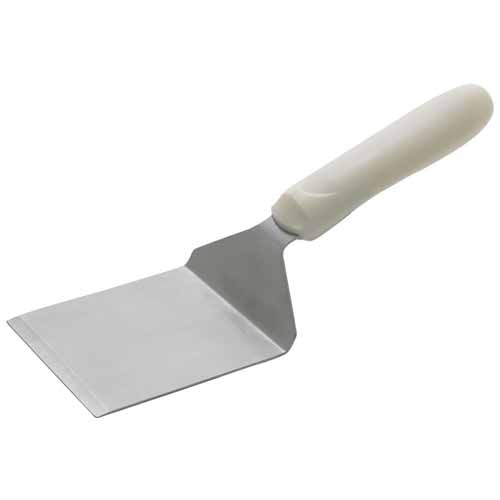 - TWP-41, Offset Steak and Burger Turner with 4.13x3.75-Inch Blade and White Polypropylene Handle, NSF