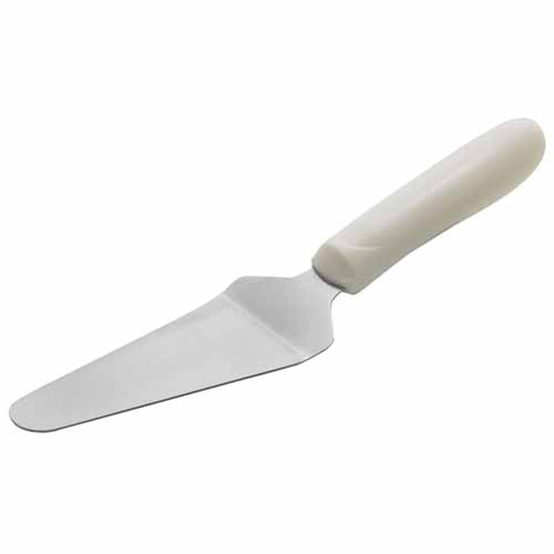 - TWP-51, Offset Pie Server with 4.63x2.38 Blade and White Polypropylene Handle, NSF