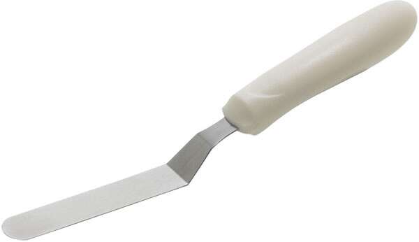 - TWPO-4, Offset Spatula with 3.5x0.75-Inch Blade and White Polypropylene Handle, NSF