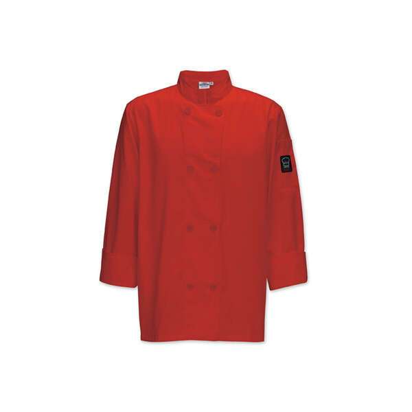 Winco UNF-6RXL, Red Men’s Tapered Fit Chef Jacket, X-Large