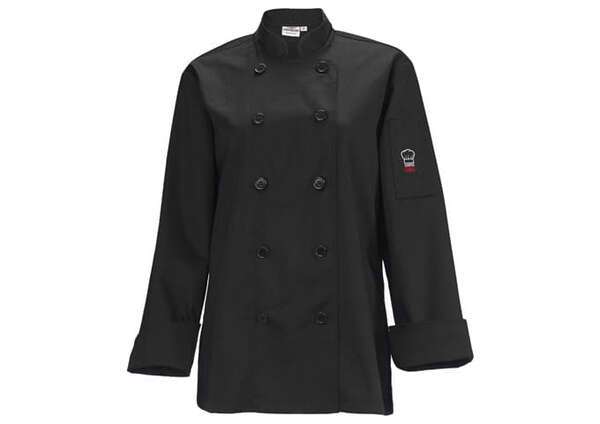 - UNF-7KS Black Women's Tapered Fit Chef Jacket, S, EA