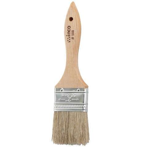 - WBR-20, 2-Inch Wide Flat Boar Bristle Pastry Brush with 5-Inch Wooden Handle