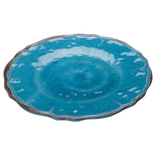 Winco WDM001-402, 11-Inch Dia Ardesia Lusia Melamine Hammered Plate, Blue, 24/CS (Discontinued)