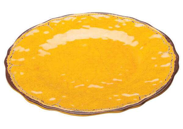 Winco WDM001-601, 9-Inch Dia Ardesia Lusia Melamine Plate, Yellow, 24/CS (Discontinued)
