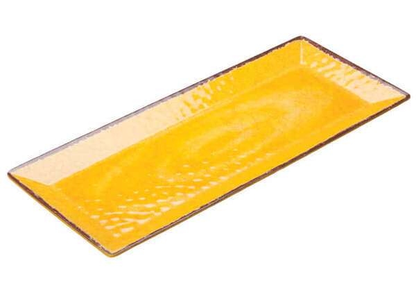 Winco WDM001-608, 19 x 8-Inch Ardesia Lusia Melamine Rectangular Plate, Yellow, 24/CS (Discontinued)