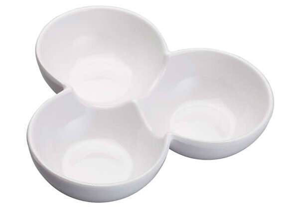 Winco WDM006-202, 7-Inch Dia 0.5 Qt Ardesia Akila Melamine Triangular Bowl, White, 12/CS (Discontinued)