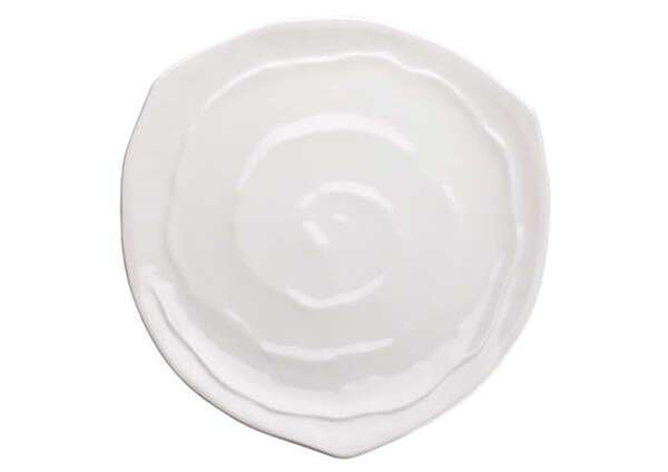 Winco WDM007-203, 13.25-Inch Dia Ardesia Selena Melamine Hammered Triangular Spiral Plate, White, 12/CS, NSF (Discontinued)