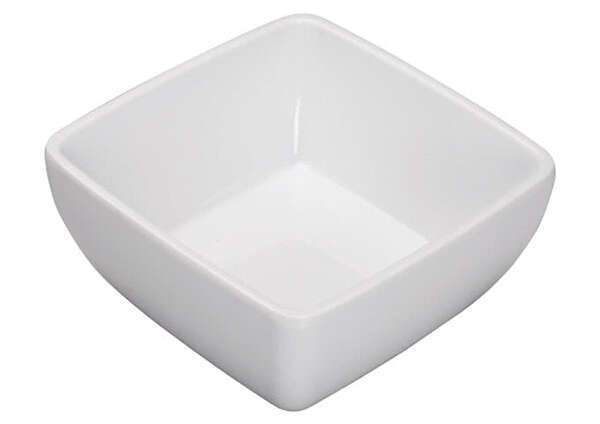Winco WDM009-203, 5-Inch Dia 17 Oz Ardesia Linza Melamine Square Bowl, White, 24/CS (Discontinued)