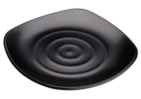 Winco WDM013-304, 11.75-Inch Dia Ardesia Rika Melamine Spiral Plate, Black, 24/CS (Discontinued)