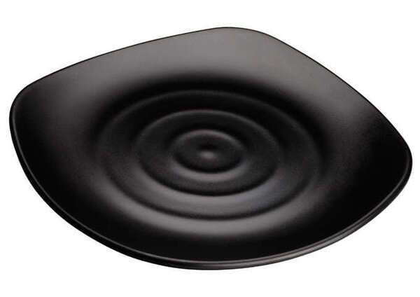 Winco WDM013-306, 13.75-Inch Dia Ardesia Rika Melamine Spiral Plate, Black, 12/CS (Discontinued)