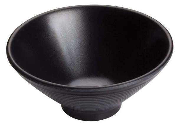 Winco WDM014-301, 5-3/8-Inch Dia 10 Oz Ardesia Togashi Melamine Bowl, Black, 24/CS (Discontinued)