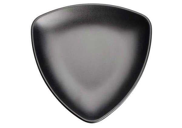 Winco WDM015-302, 9-Inch Dia Ardesia Natsuki Triangular Melamine Plate, Black, 24/CS (Discontinued)