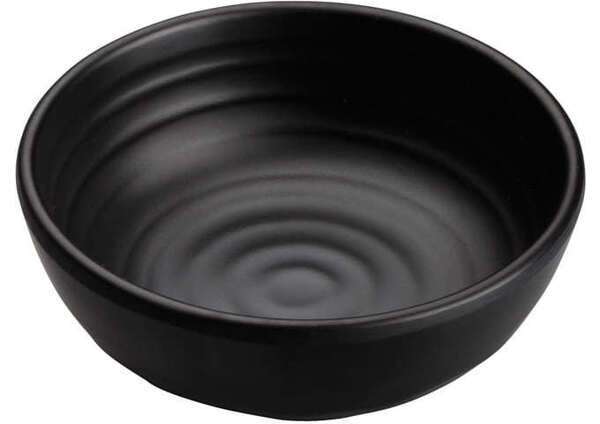 Winco WDM017-302, 4-Inch Dia 4.5 Oz Ardesia Haruki Round Spiral Melamine Mini Bowl, Black, 48/CS (Discontinued)